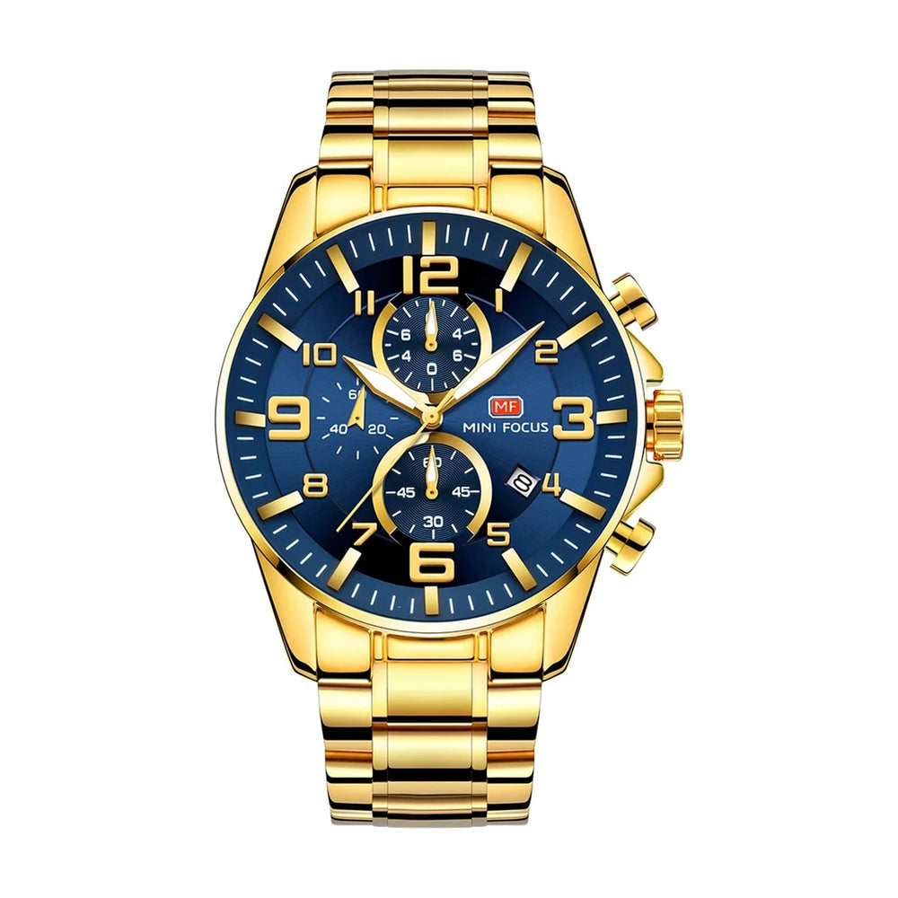 Reloj Minifocus MIN-26 Hombre Acero Dorado