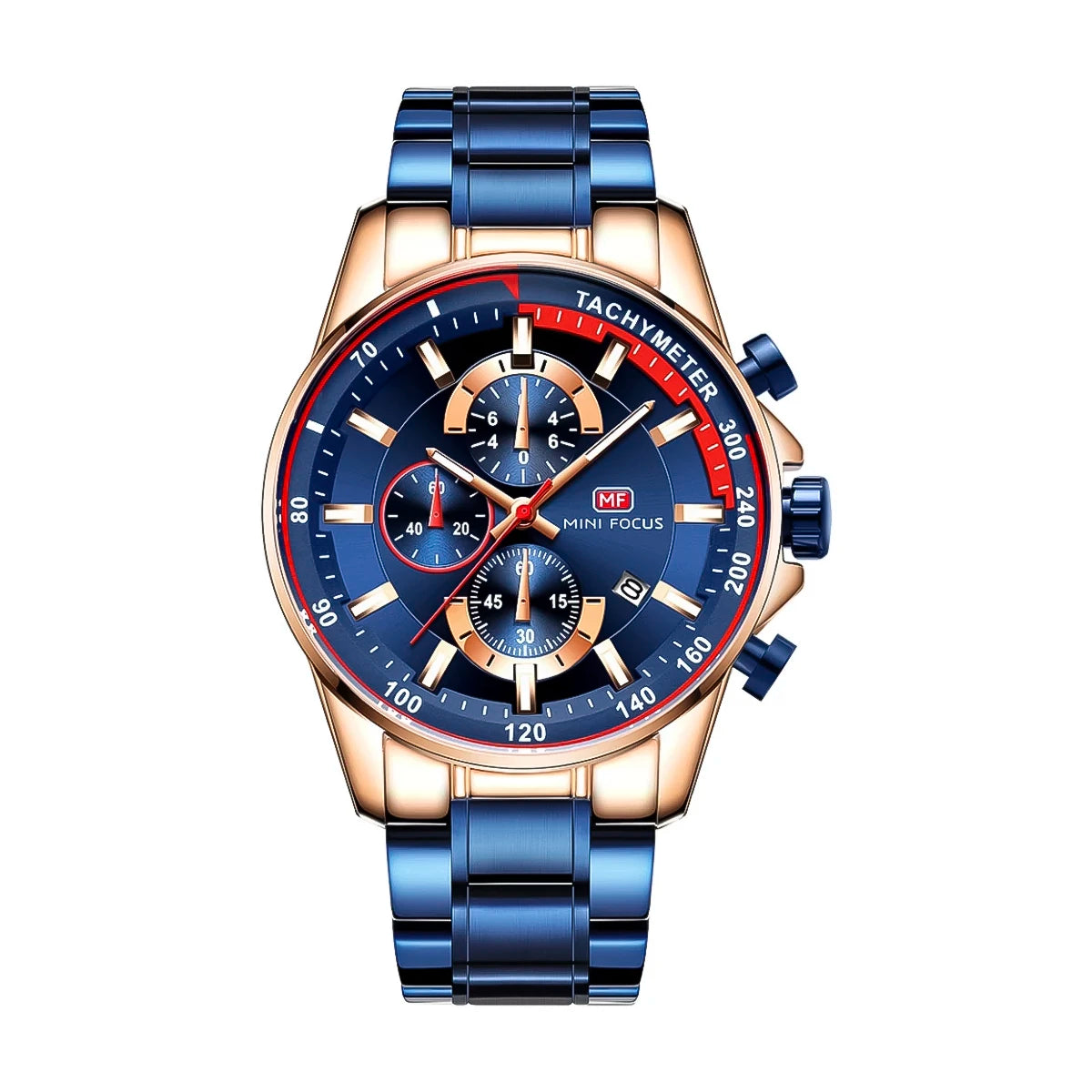 Reloj Minifocus Hombre Acero Azul | MIN-28
