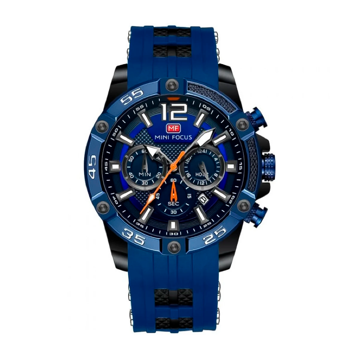 RELOJ MINIFOCUS SILICONA AZUL MIN-3