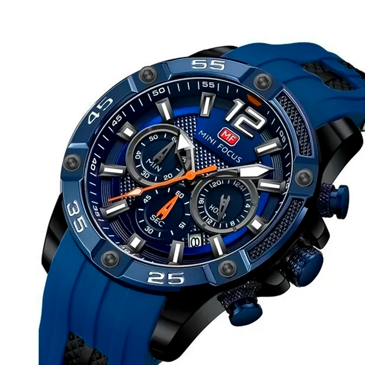 RELOJ MINIFOCUS SILICONA AZUL MIN-3