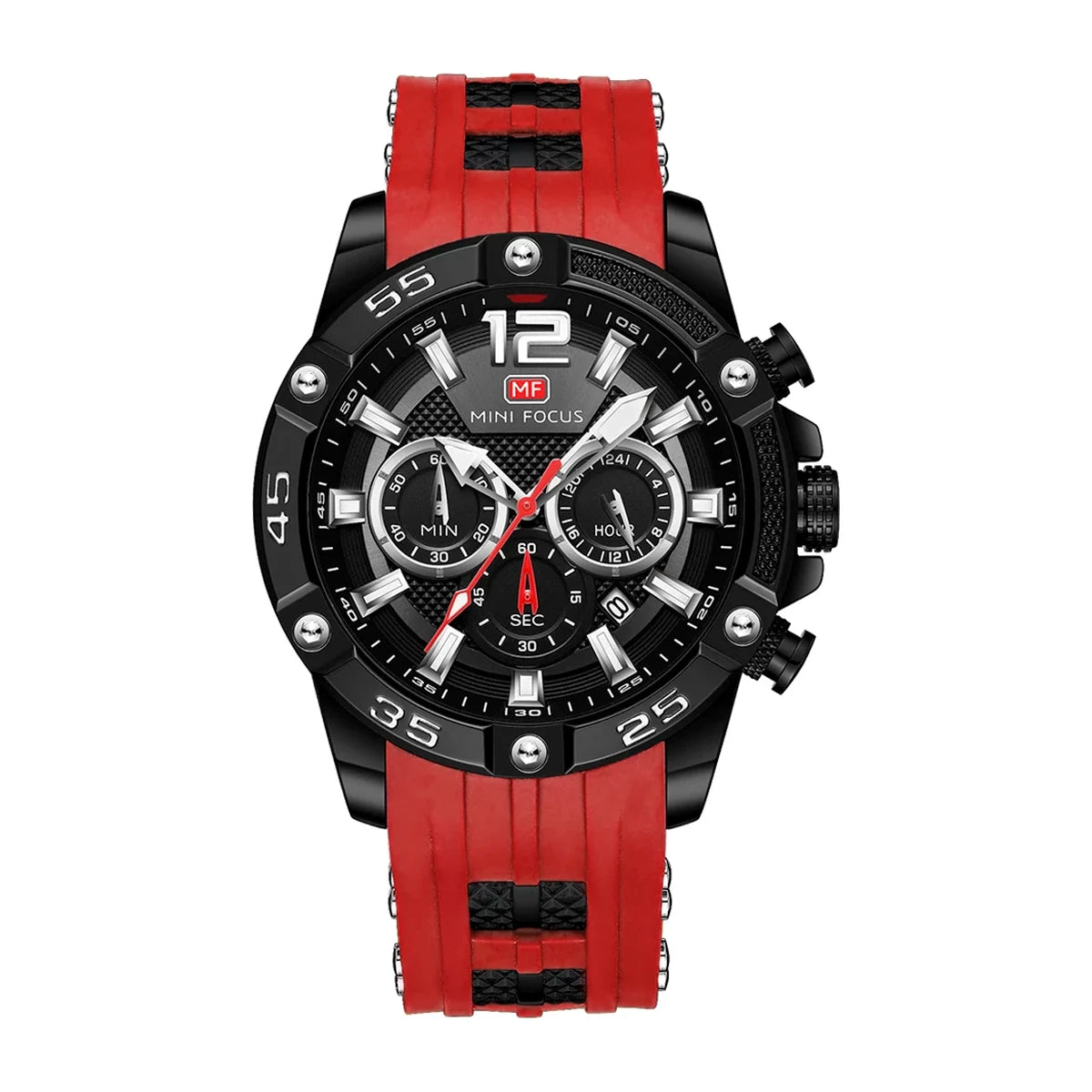 RELOJ MINIFOCUS SILICONA ROJO MIN-4