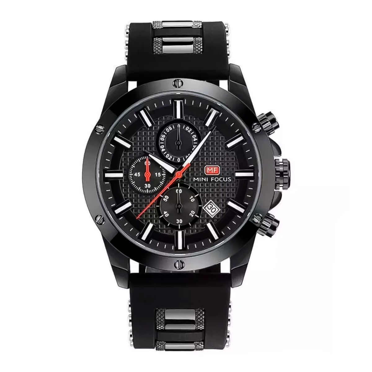 RELOJ MINIFOCUS SILICONA NEGRO MIN-8