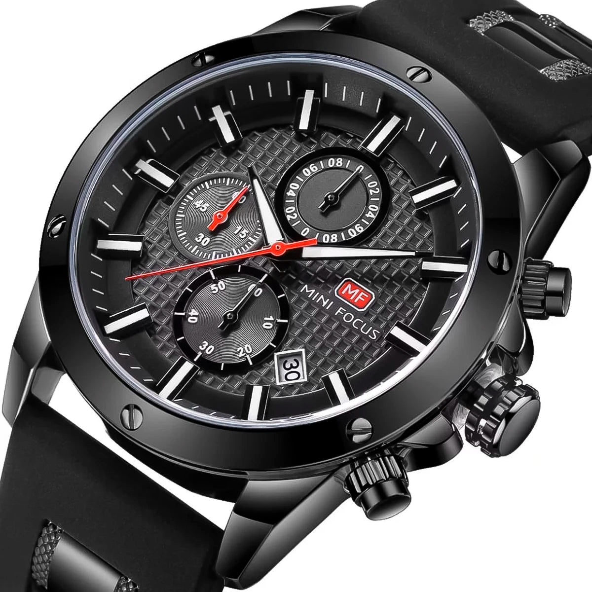 RELOJ MINIFOCUS SILICONA NEGRO MIN-8