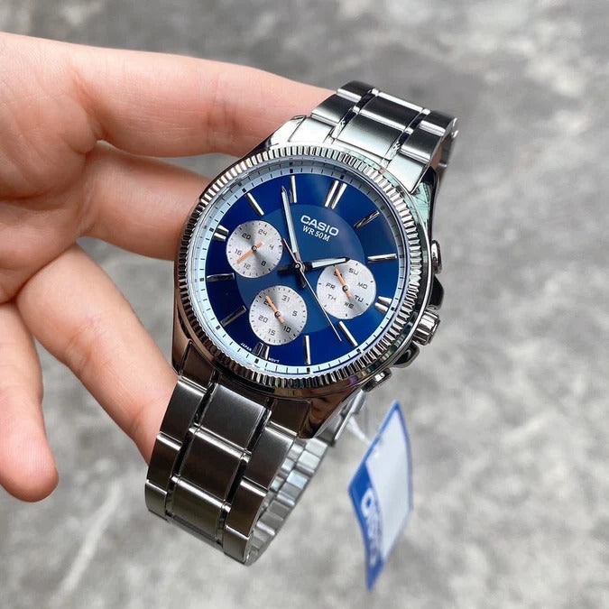 Reloj Casio MTP-1375D-2A1 Hombre Acero Azul