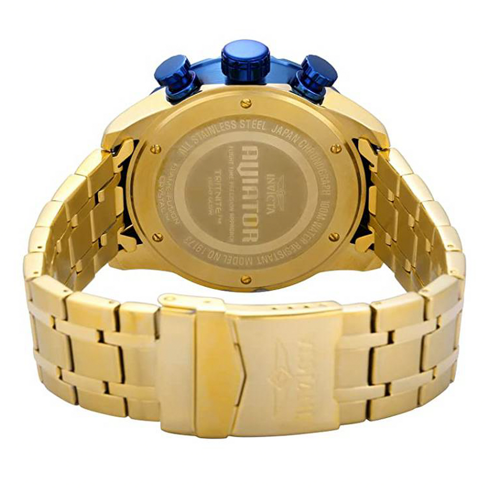 Reloj Invicta Aviator 19173 Hombre Acero Dorado