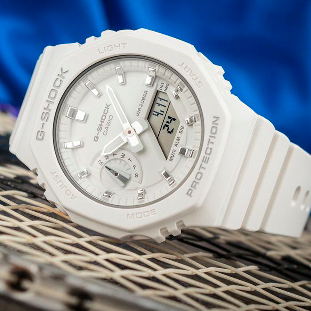 RELOJ G-SHOCK BLANCO G-S-M-1