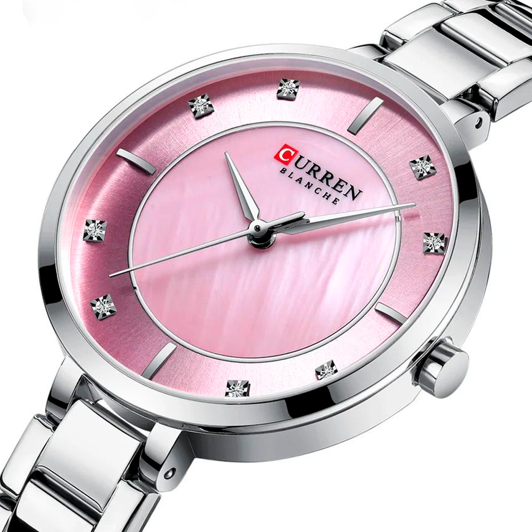 RELOJ CURREN PLATEADO - ROSADO CUR-M-5