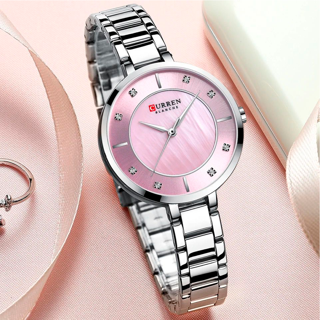 RELOJ CURREN PLATEADO - ROSADO CUR-M-5