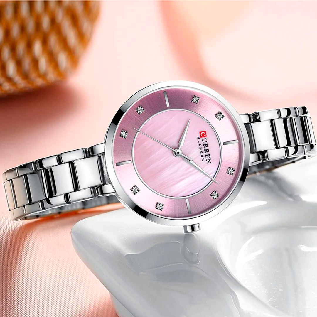 RELOJ CURREN PLATEADO - ROSADO CUR-M-5