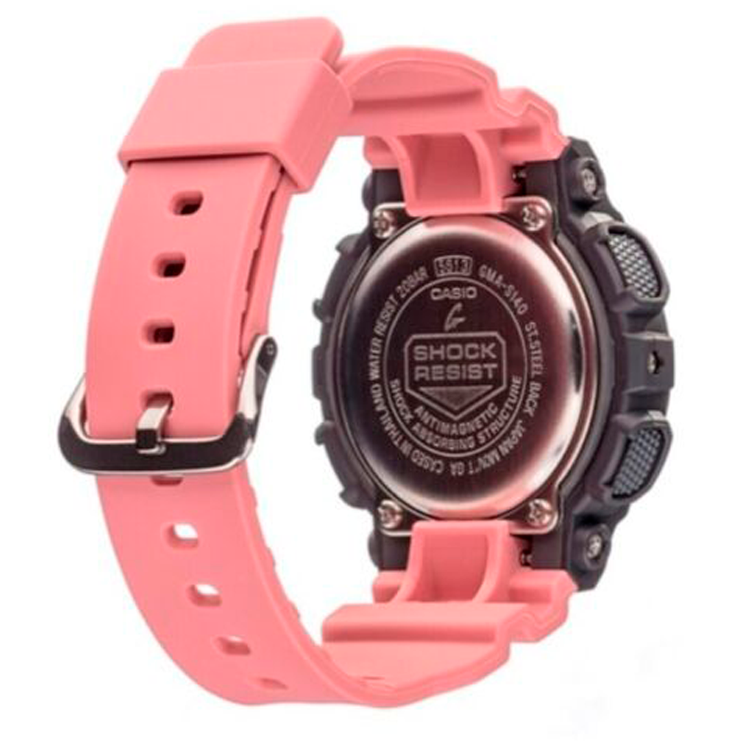 RELOJ G-SCHOCK NEGRO CON ROSADO GMA-S140M-4A G-SK-M-14