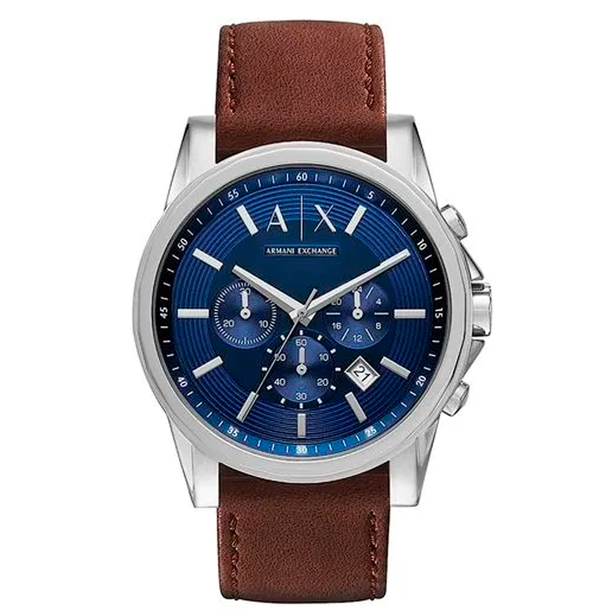 RELOJ ARMANI PLATEADO CON MARRÓN MK AX2501 ARM-1