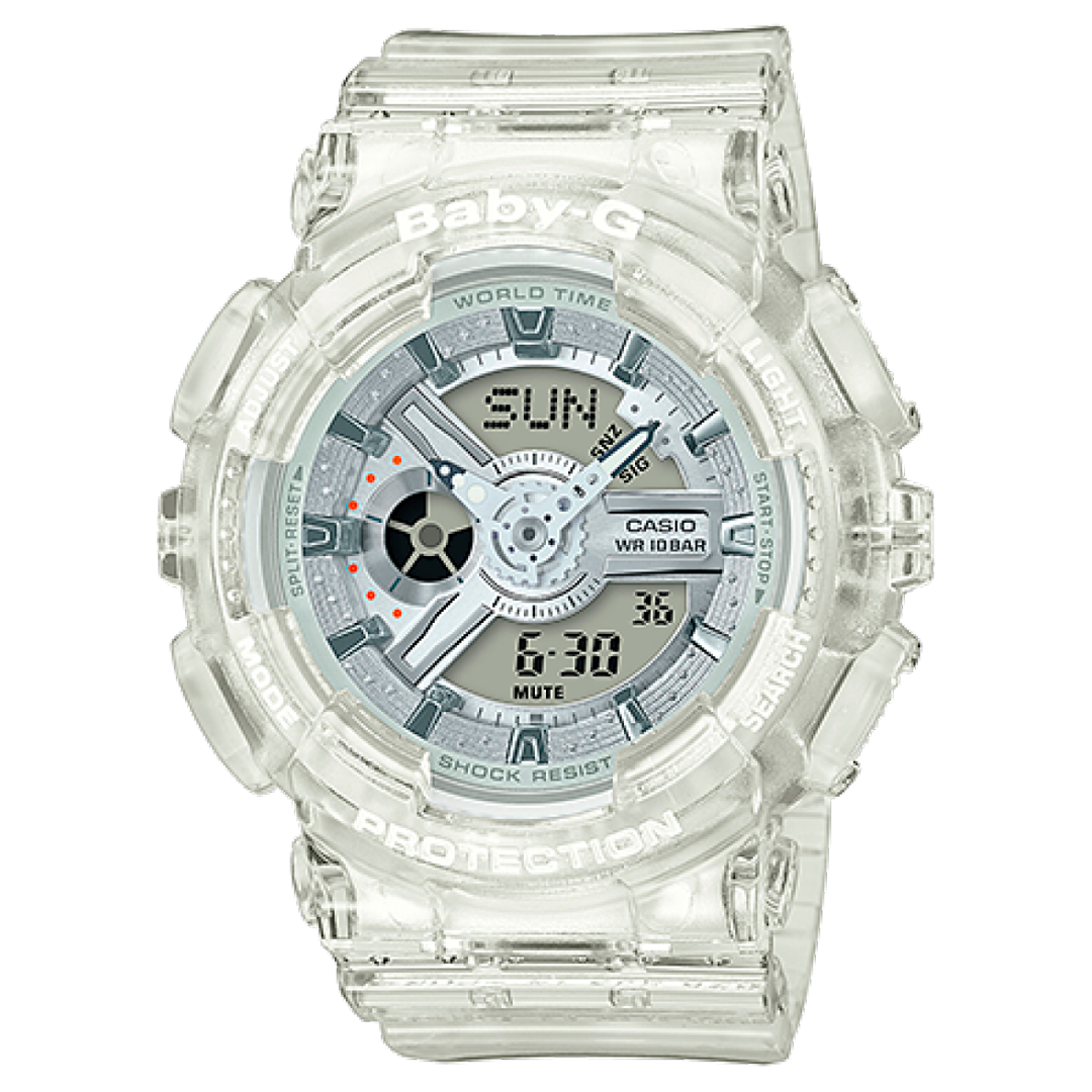 RELOJ BABY-G RESINA TRANSPARENTE BA-110CR-7A G-SK-M-21