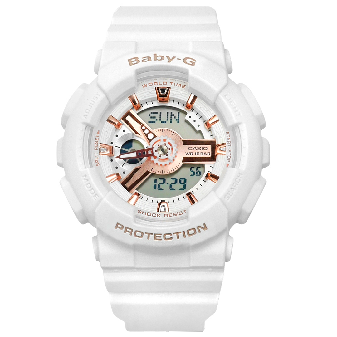 RELOJ BABY-G RESINA BLANCO BA-110RG-7A G-SK-M-23