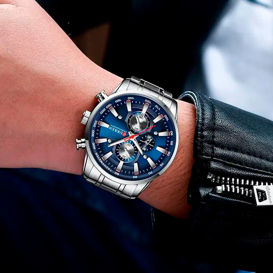 Reloj Curren Hombre Acero Plateado | CUR-39