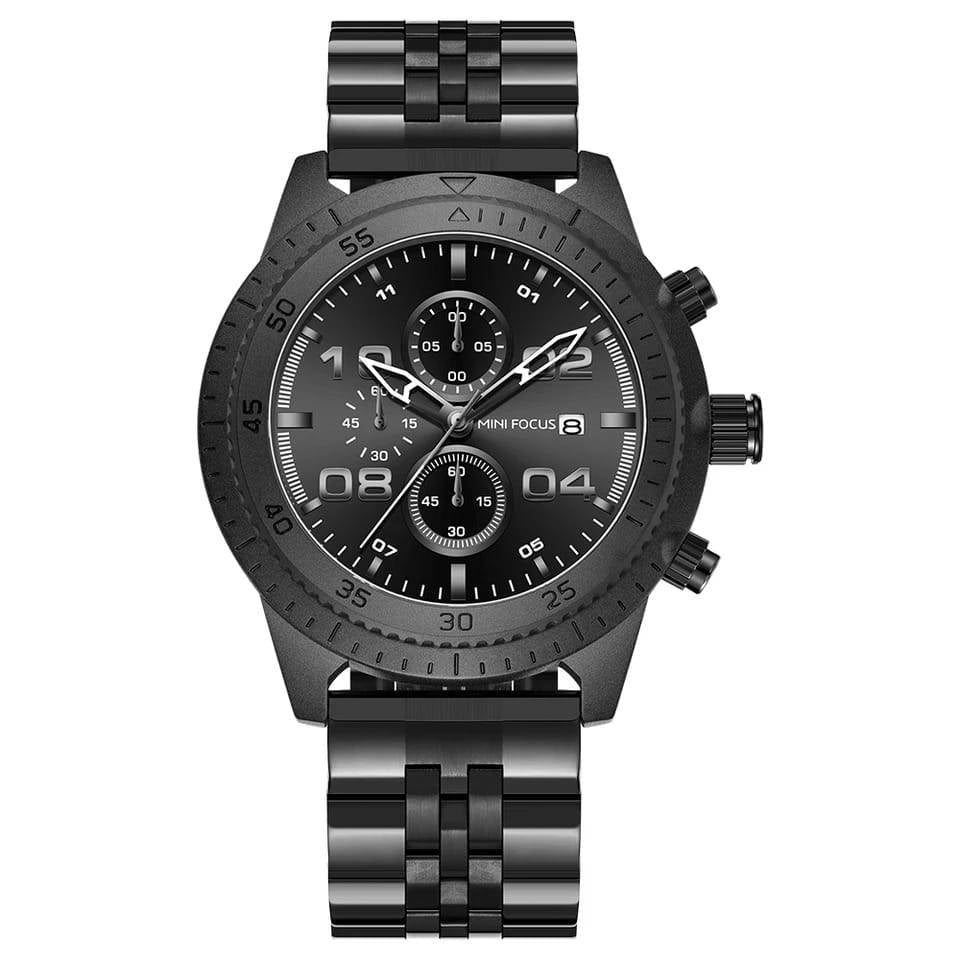 RELOJ MINIFOCUS ACERO NEGRO MATE MIN-32