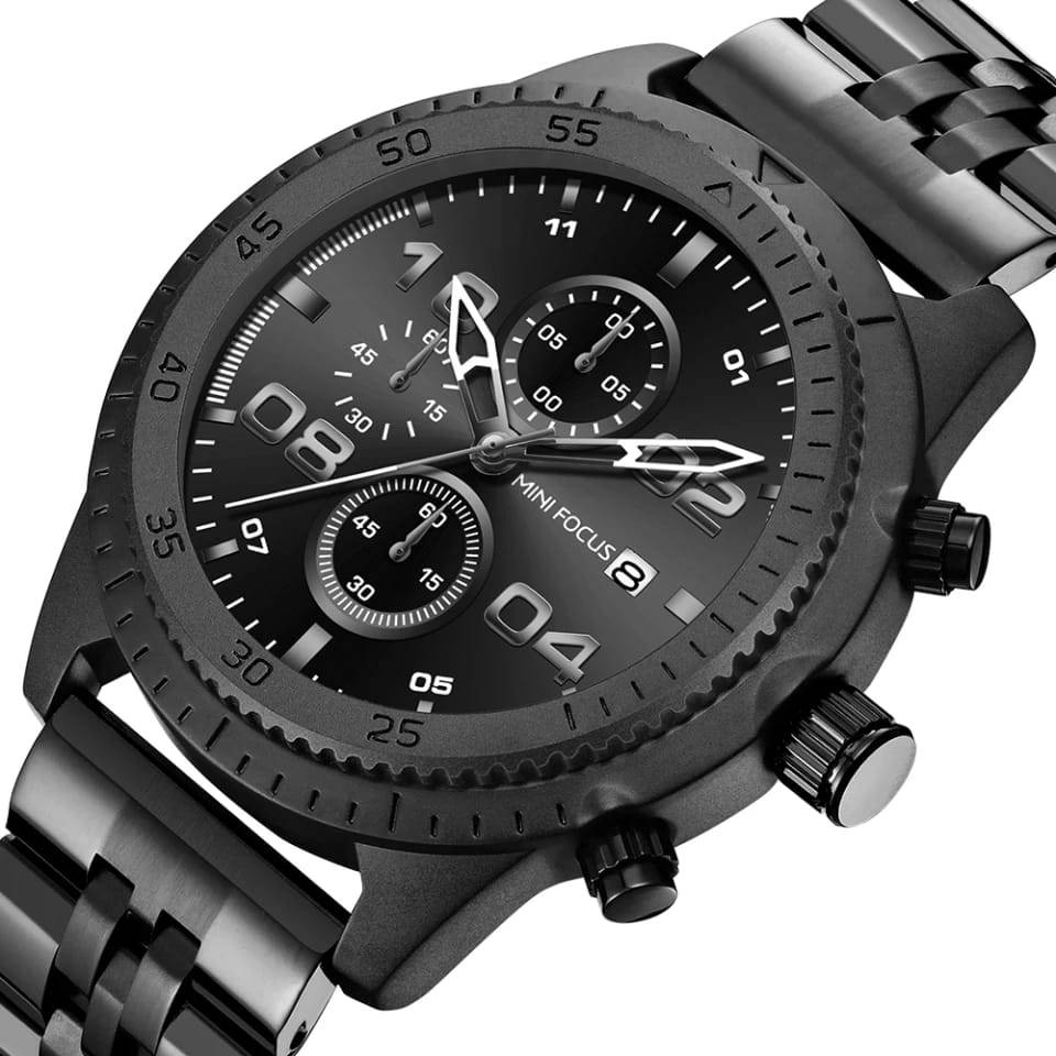 RELOJ MINIFOCUS ACERO NEGRO MATE MIN-32