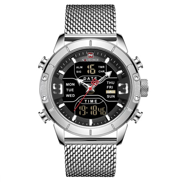 RELOJ NAVIFORCE ACERO MALLA PLATEADO NAV-1