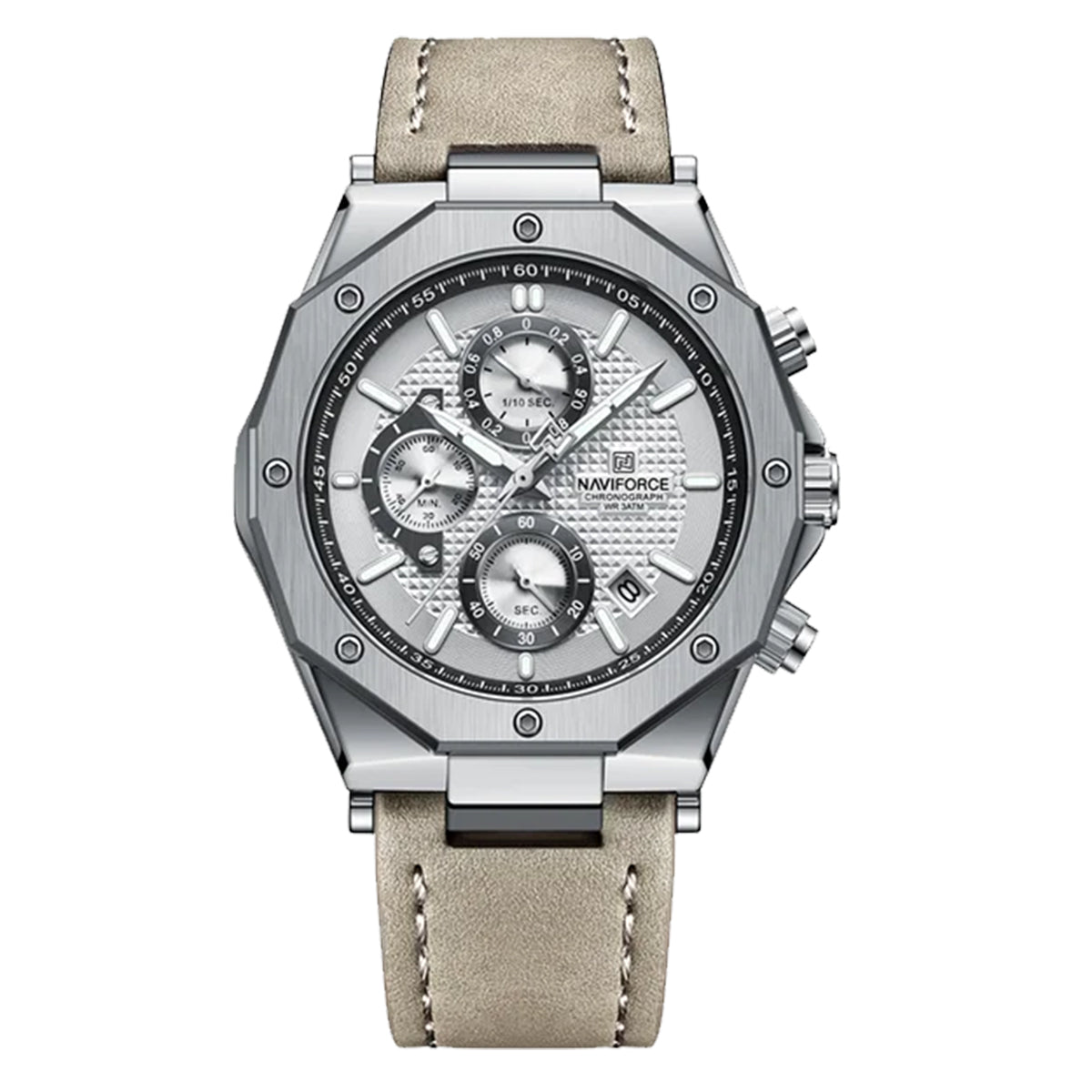 RELOJ NAVIFORCE CUERO BEIGE NAV-104