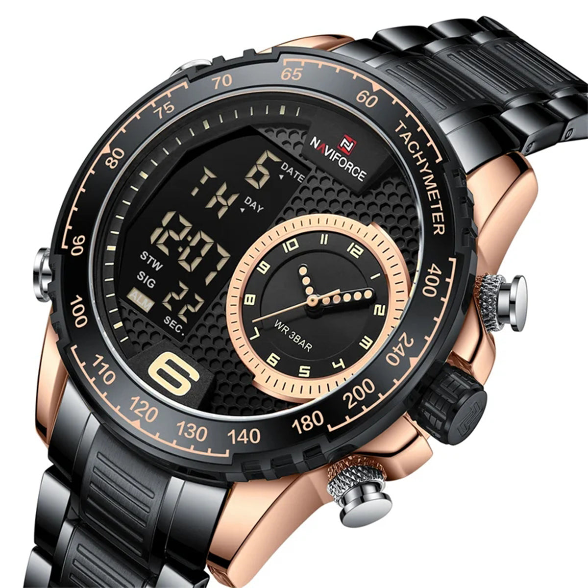 RELOJ NAVIFORCE ARO DORADO NAV-112