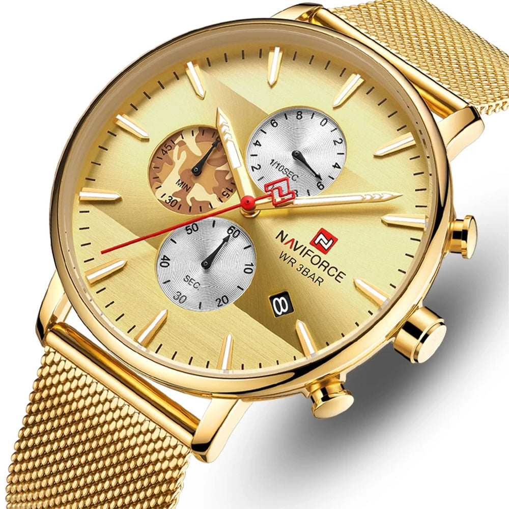 Reloj Naviforce NAV-113 Hombre Acero Dorado