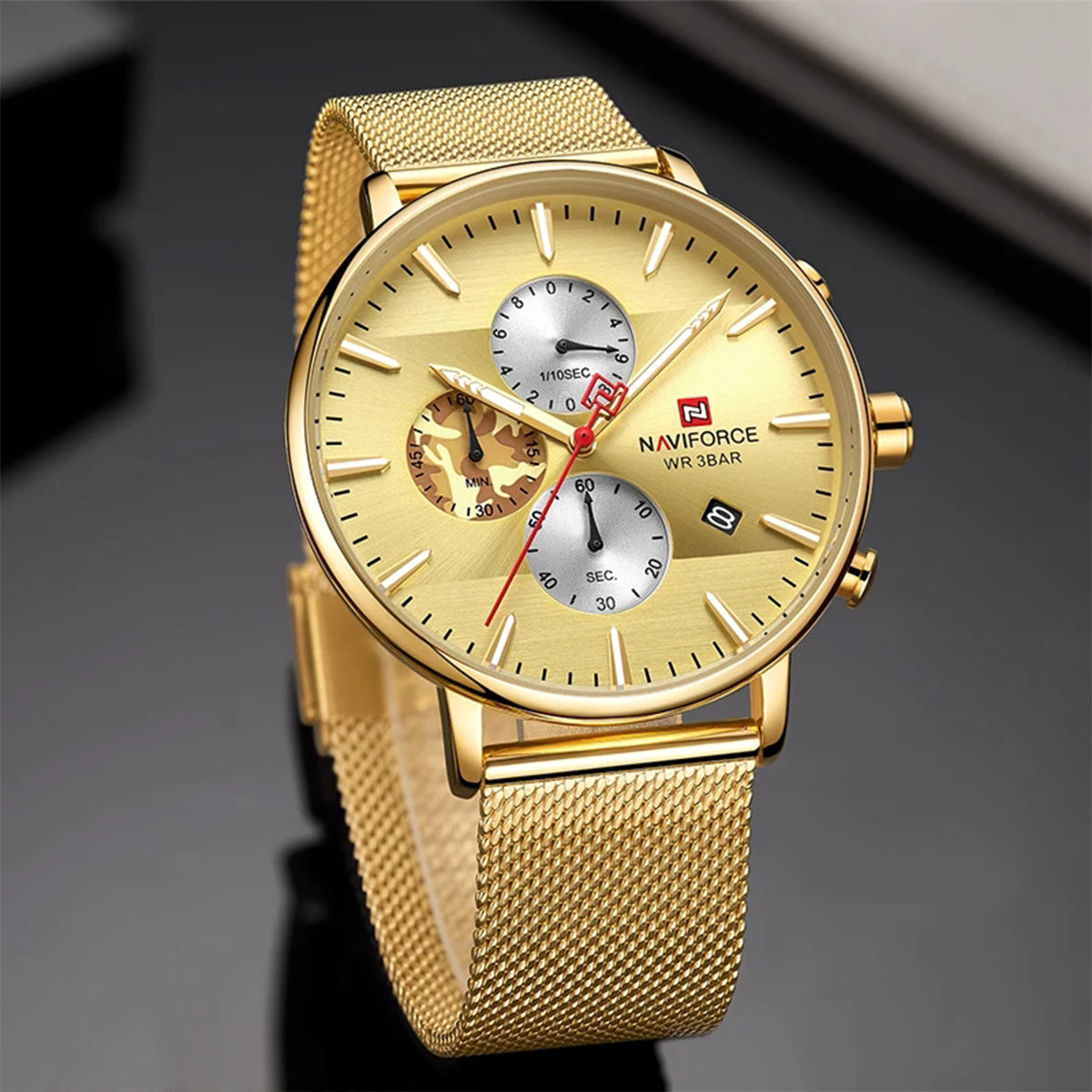 RELOJ NAVIFORCE MALLA DORADO NAV-113