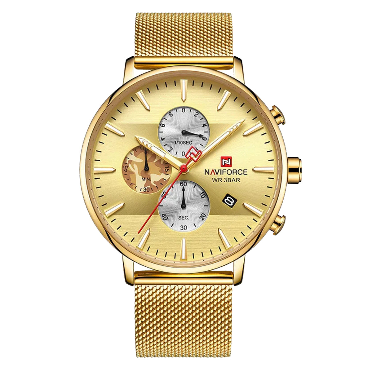 Reloj Naviforce Hombre Acero Dorado | NAV-113