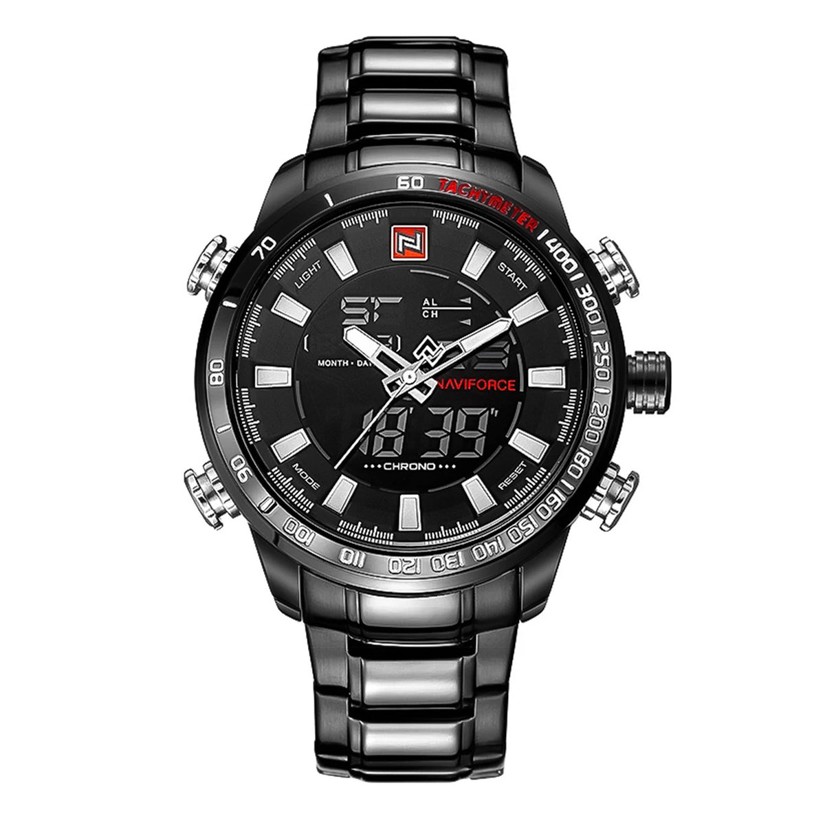 RELOJ NAVIFORCE ACERO NEGRO NAV-15