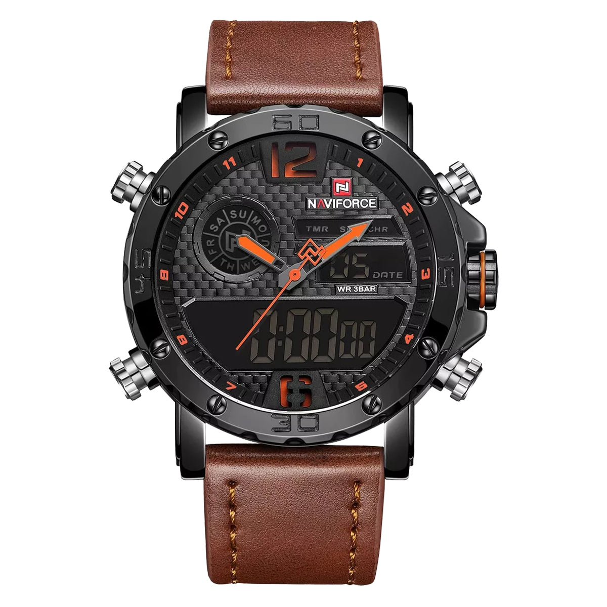 RELOJ NAVIFORCE CUERO MARRÓN NAV-35