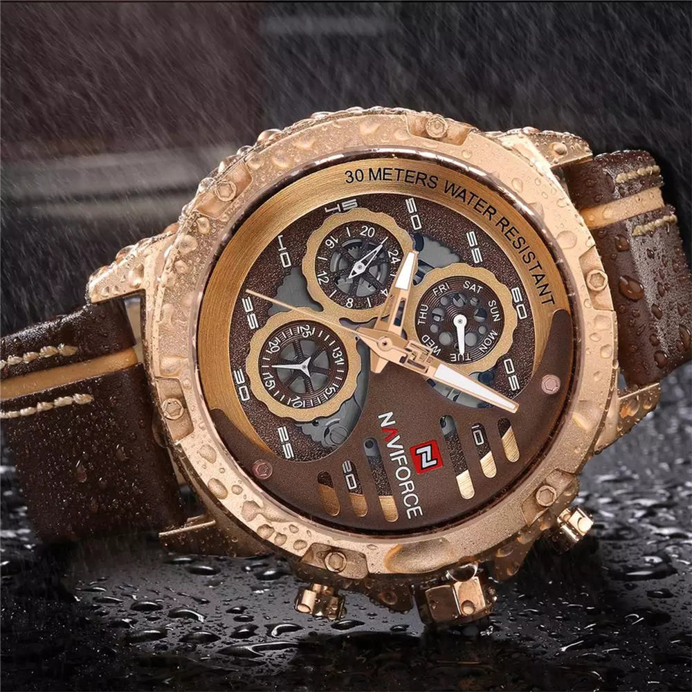 Reloj Naviforce NAV-37 Hombre Cuero Marrón
