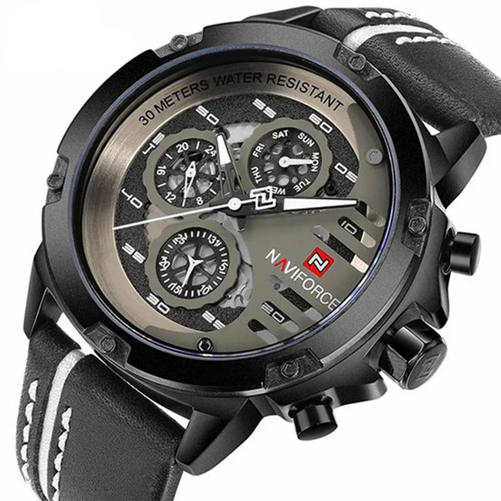 Reloj Naviforce NAV-38 Hombre Cuero Negro