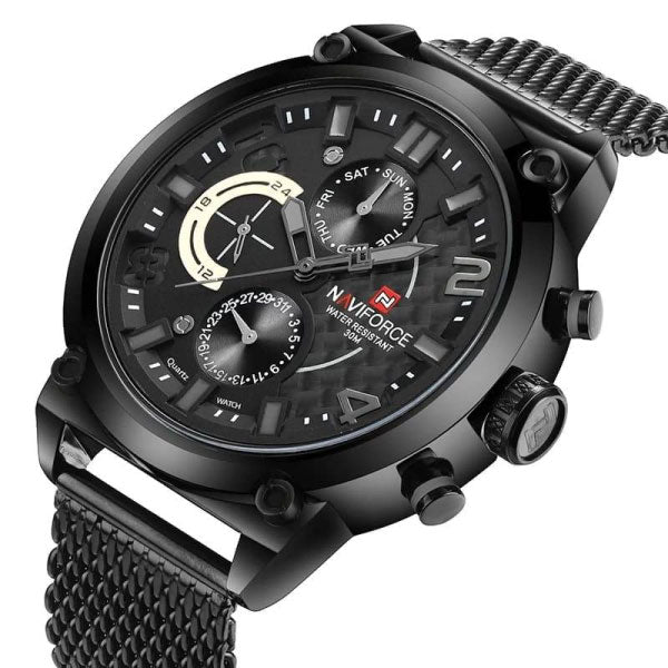 RELOJ NAVIFORCE ACERO NEGRO NAV-5