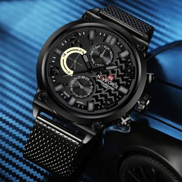 RELOJ NAVIFORCE ACERO NEGRO NAV-5