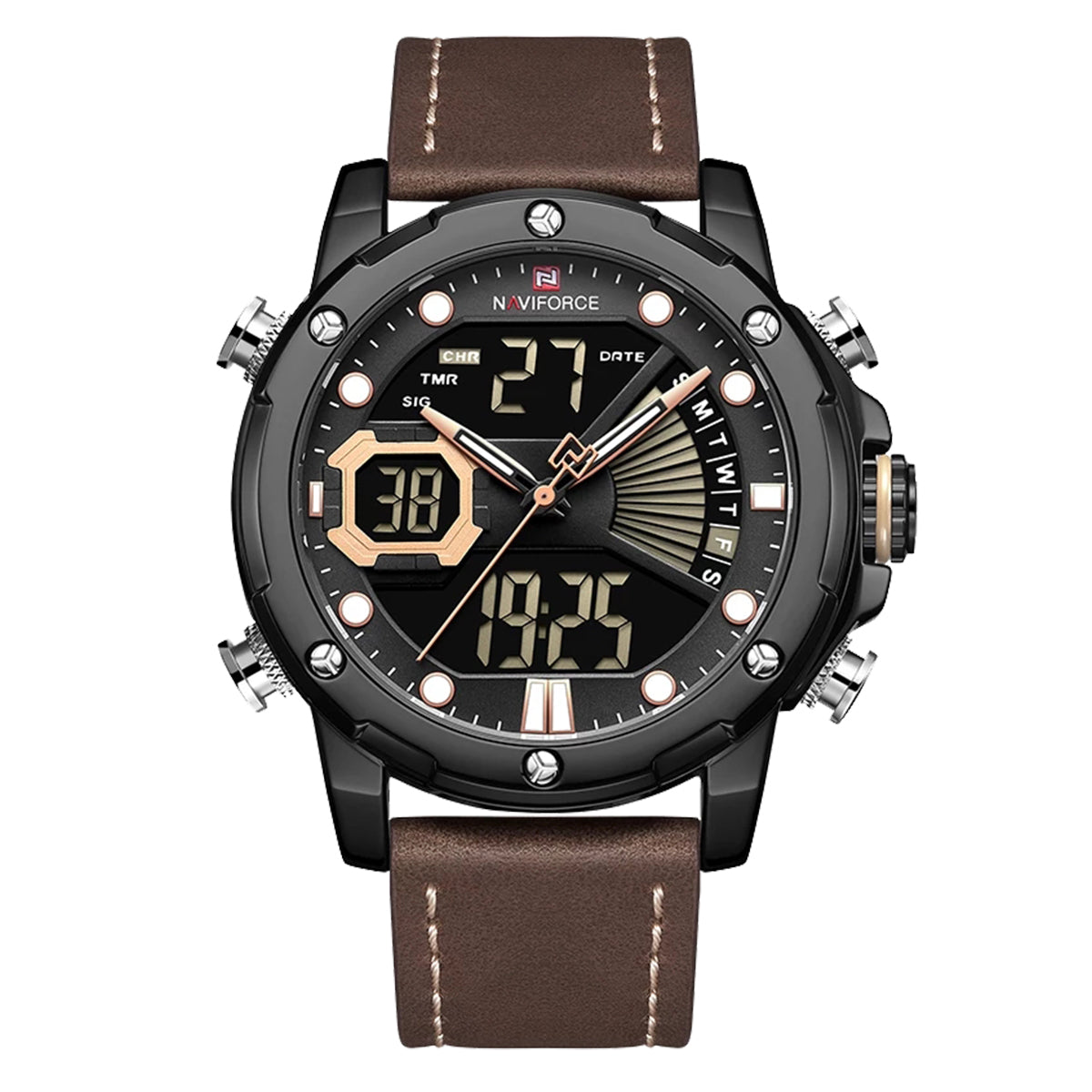 RELOJ NAVIFORCE CUERO MARRÓN NAV-73