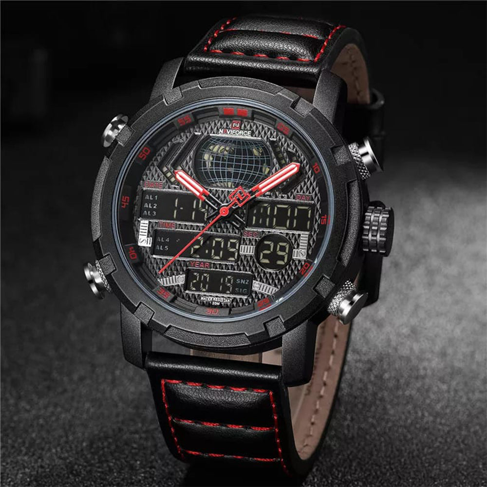 Reloj Naviforce NAV-75 Hombre Cuero Negro