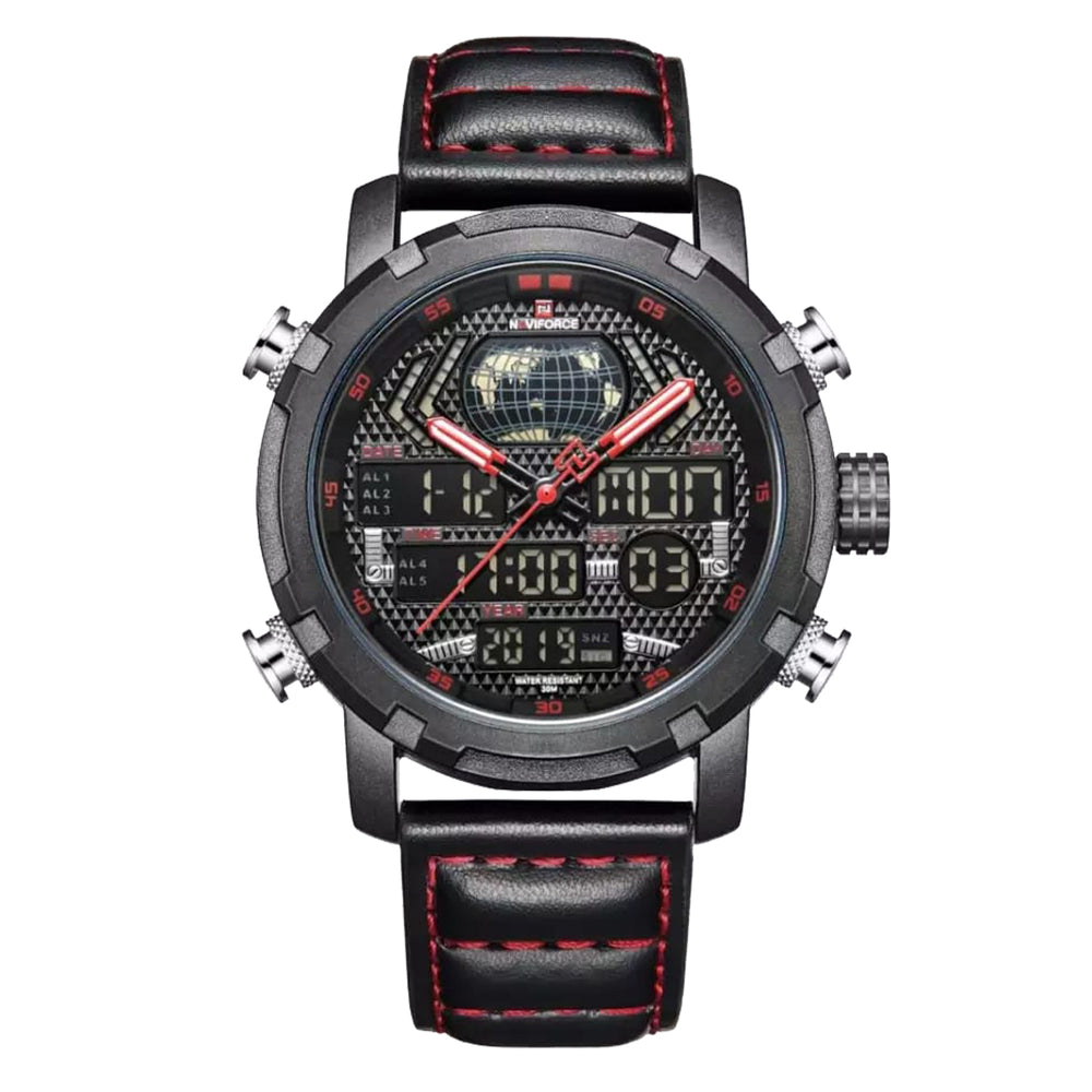Reloj Naviforce NAV-75 Hombre Cuero Negro
