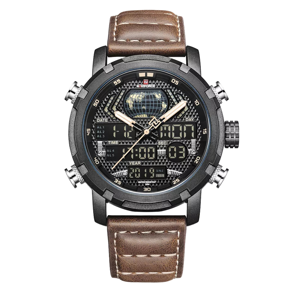 RELOJ NAVIFORCE CUERO MARRÓN NAV-77