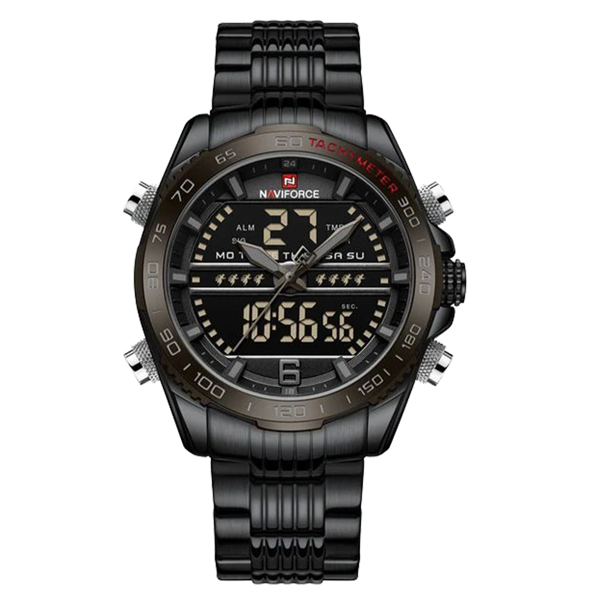 RELOJ NAVIFORCE ACERO NEGRO NAV-81