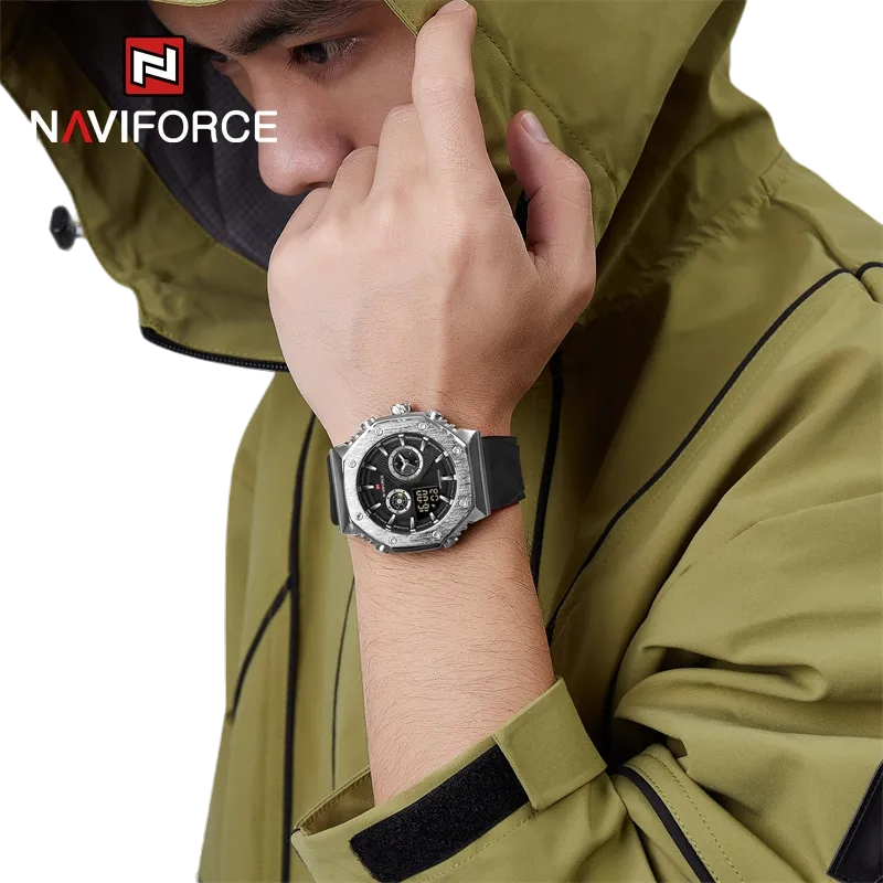 RELOJ NAVIFORCE OCTO SILICONA NEGRO NAV-94