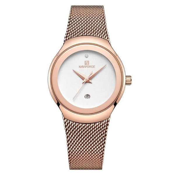 RELOJ NAVIFORCE ORO ROSA CON BLANCO NAV-M-1