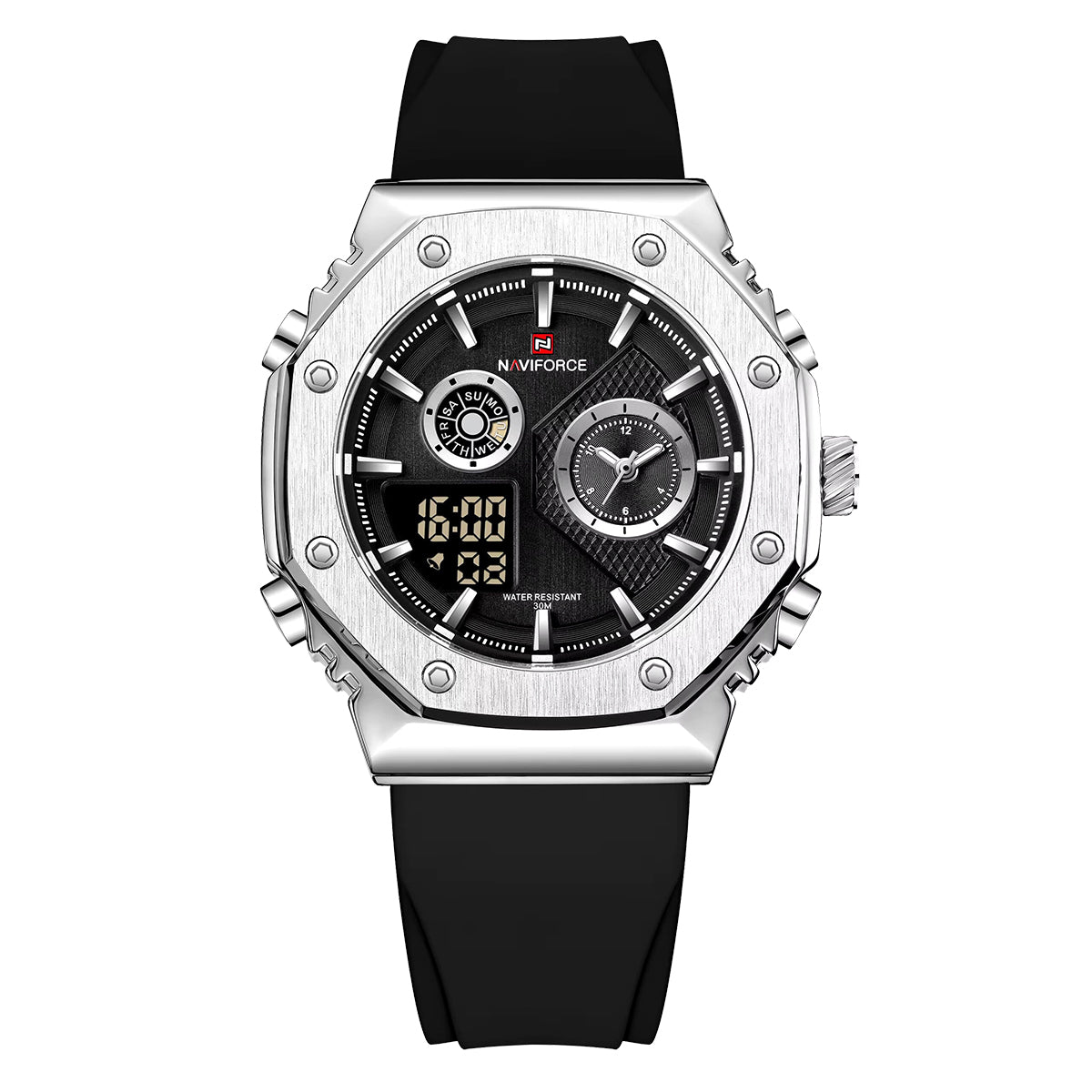 RELOJ NAVIFORCE OCTO SILICONA NEGRO NAV-94