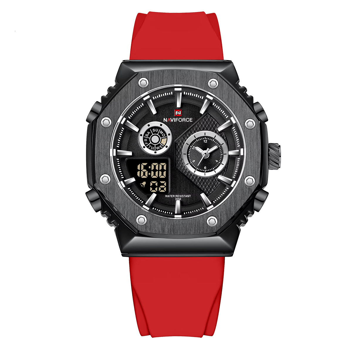 RELOJ NAVIFORCE OCTO SILICONA ROJO NAV-98