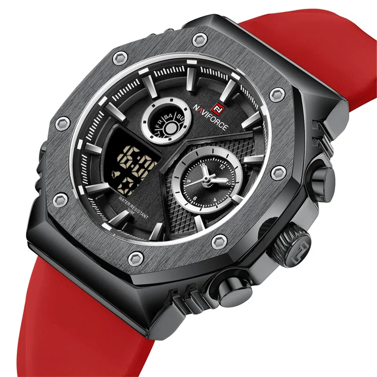 RELOJ NAVIFORCE OCTO SILICONA ROJO NAV-98