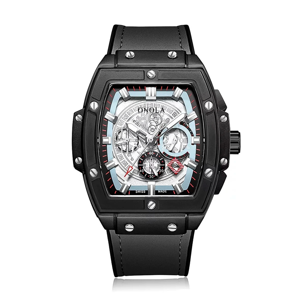 RELOJ ONOLA CUERO BLACK ONO-16