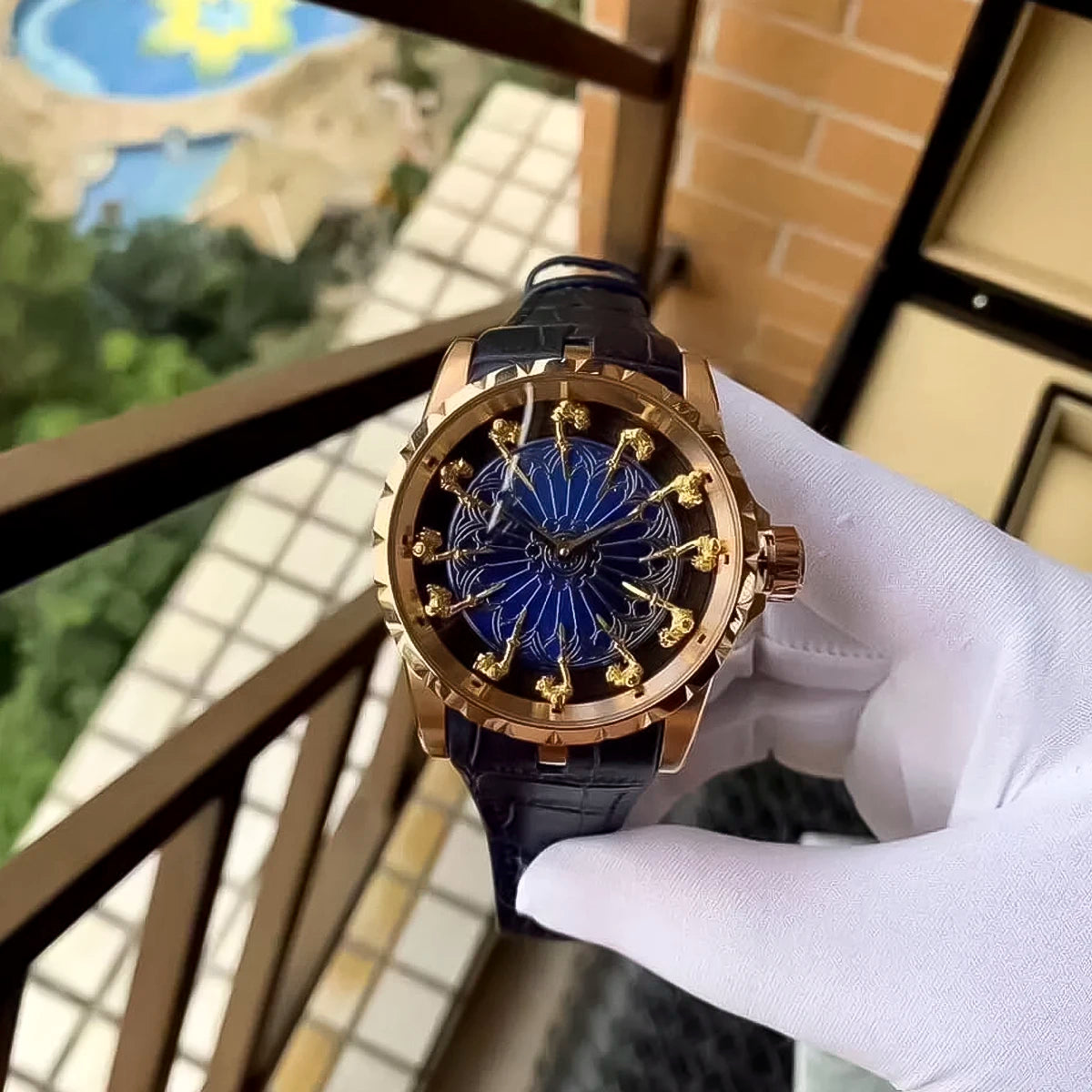 RELOJ ONOLA CUERO N-AZUL ONO-22