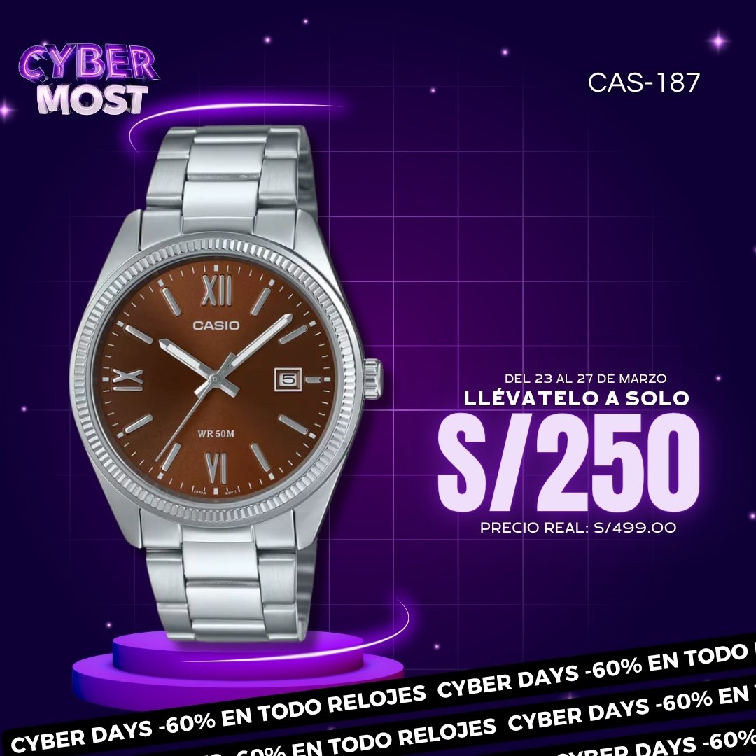 Reloj Casio MTP-1302DD-5AV Hombre Acero Plateado