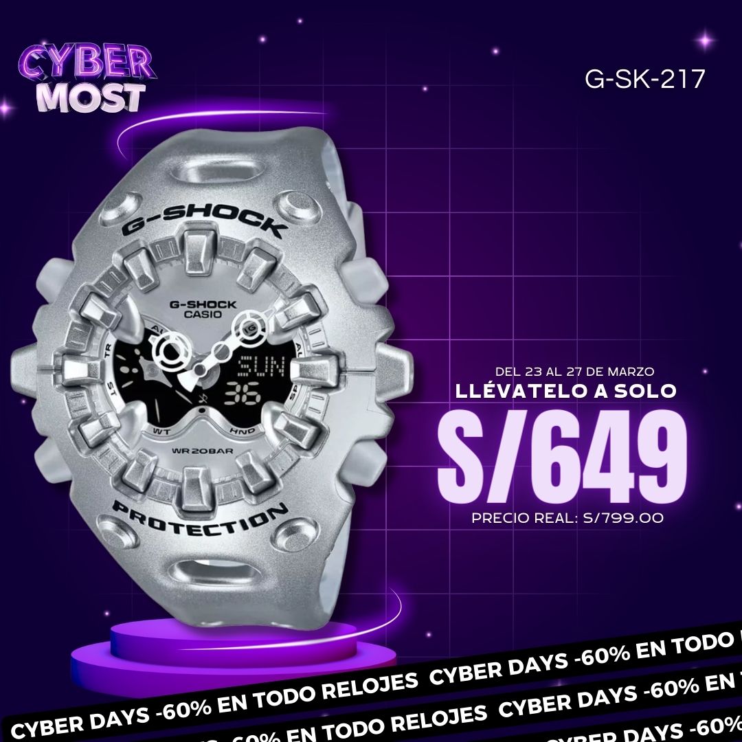 Reloj G-Shock GA-V01A-8A Hombre Resina Gris