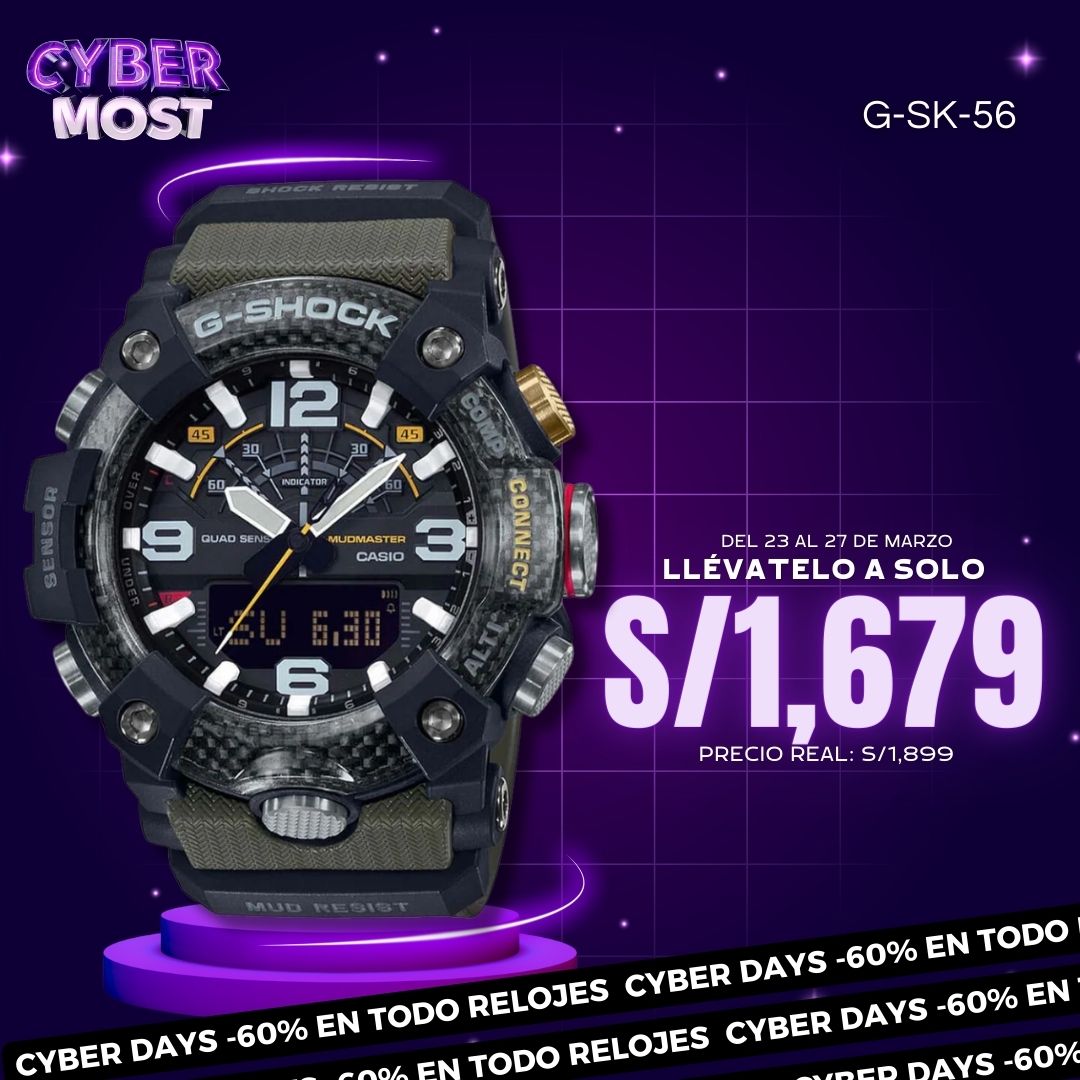 Reloj G-Shock Mudmaster GG-B100-1A3DR Hombre Bluetooth Verde