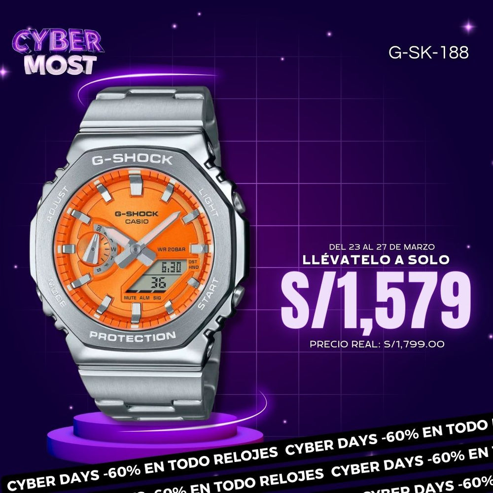 Reloj G-Shock GM-2110D-4A Hombre Acero Plateado