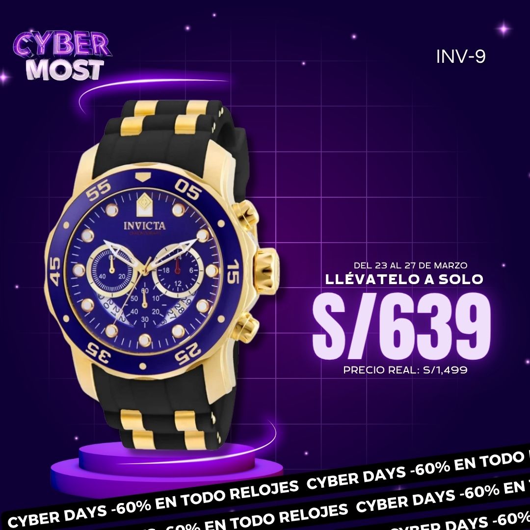 Reloj Invicta Scuba 6983 Hombre Deportivo Negro