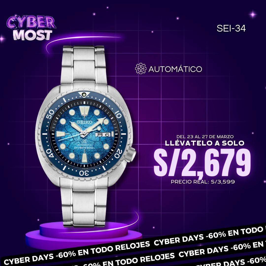 Reloj Seiko Prospex SRPH59 Hombre Automático Azul